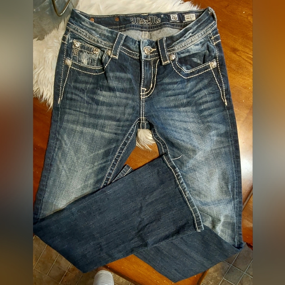 SIZE 26 MISS ME BOOTCUT LOW RISE JEANS